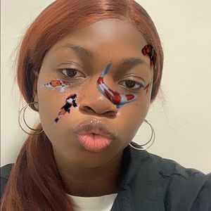 Orange Human Hair Wig